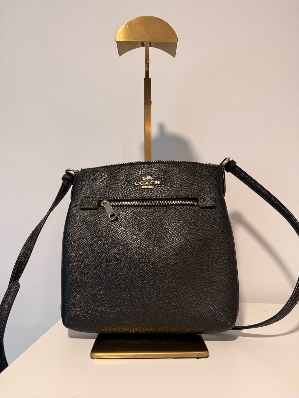 Coach Mini Rowan File Bag -  Pebbled Leather Crossbody Bag